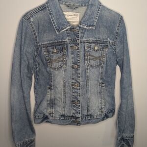 Aeropostale distressed jean jacket